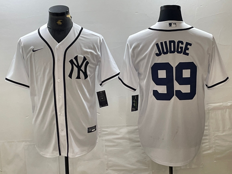 Men's New York Yankees Aaron Judge #99 White Limited Jersey